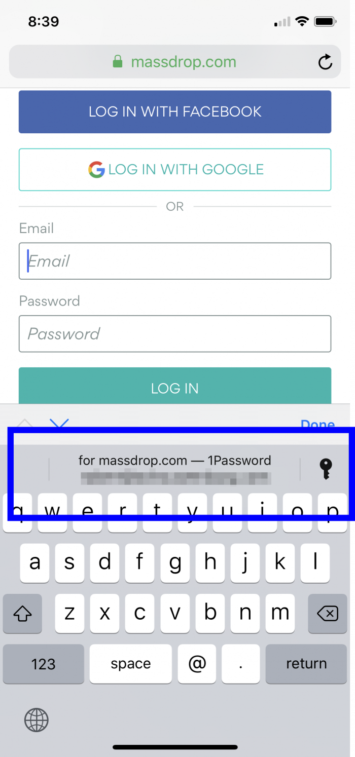 autofill passwords